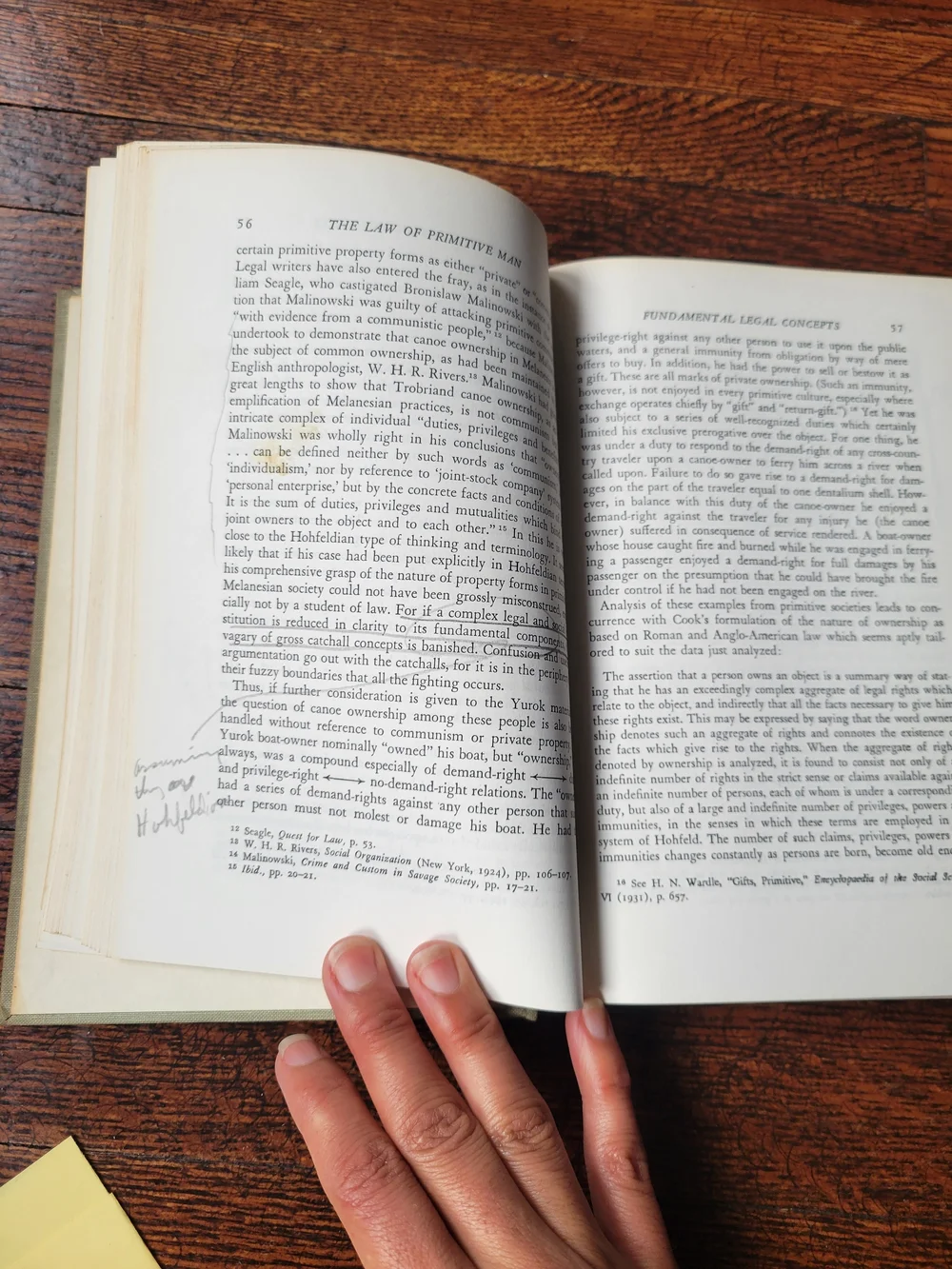 The Law of Primitive Man by E. Adamson Hoebel Hard Cover Book Vintage